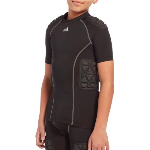 Adidas Youth Techfit Padded Football Black Shirt Adidas Youth Techfit Padded Football Black Shirt