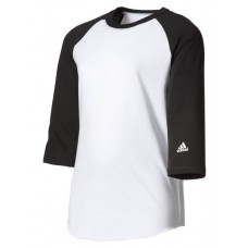 adidas Youth Triple Stripe 3/4 Sleeve Baseball Practice Black Shirt adidas Youth Triple Stripe 3/4 Sleeve Baseball Practice Black Shirt