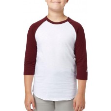 adidas Youth Triple Stripe 3/4 Sleeve Baseball Practice Burgundy Shirt adidas Youth Triple Stripe 3/4 Sleeve Baseball Practice Burgundy Shirt