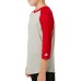 adidas Youth Triple Stripe 3/4 Sleeve Heather Baseball Red Tango Shirt adidas Youth Triple Stripe 3/4 Sleeve Heather Baseball Red Tango Shirt