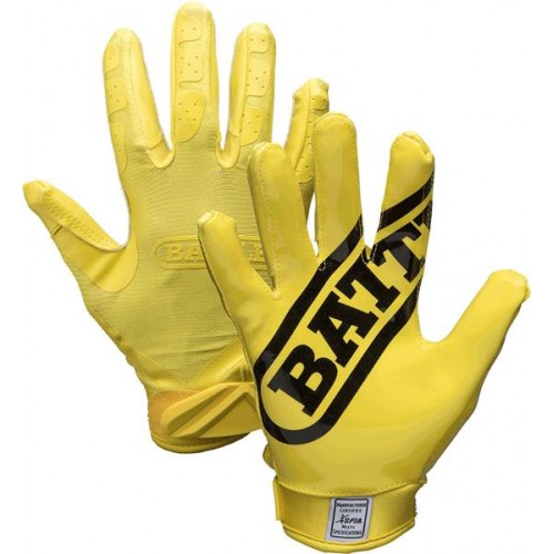 Battle Adult DoubleThreat Receiver Yellow/Yellow Gloves Battle Adult DoubleThreat Receiver Yellow/Yellow Gloves