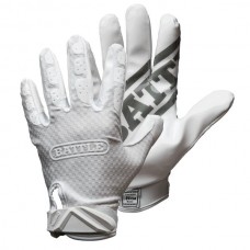 Battle Adult Triple Threat Receiver White Gloves