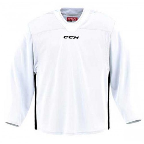 CCM Senior 6000 Hockey Practice Jersey, White/Black CCM Senior 6000 Hockey Practice Jersey, White/Black