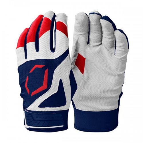 Evoshield Adult SRZ 1 Batting Red/White/Blue Gloves Evoshield Adult SRZ 1 Batting Red/White/Blue Gloves