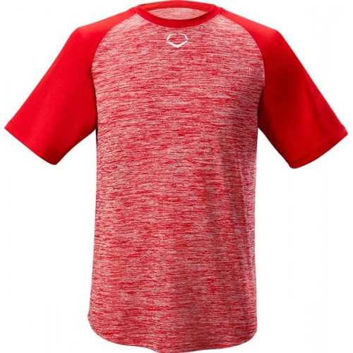 EvoShield Men's E304 Performance Pullover Tech Scarlet Tee EvoShield Men's E304 Performance Pullover Tech Scarlet Tee