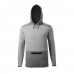 Evoshield Men's Hybrid Long Sleeve Fleece Grey Hoodie
