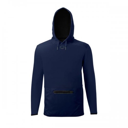 Evoshield Men's Hybrid Long Sleeve Fleece Navy Hoodie Evoshield Men's Hybrid Long Sleeve Fleece Navy Hoodie