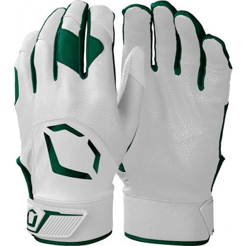 EvoShield Standout Youth Batting White/Dark Green Gloves EvoShield Standout Youth Batting White/Dark Green Gloves