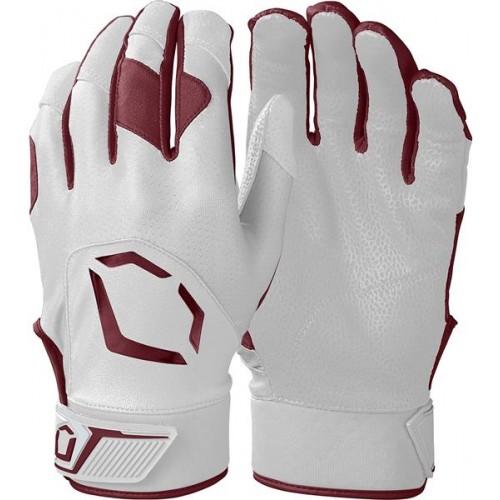 EvoShield Standout Youth Batting White/Maroon Gloves EvoShield Standout Youth Batting White/Maroon Gloves