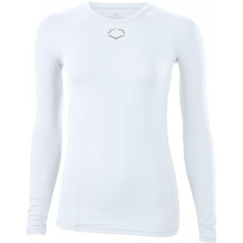 EvoShield Women's Cooling Long Sleeve Team White Shirt EvoShield Women's Cooling Long Sleeve Team White Shirt
