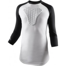 McDavid Youth HEX 3/4 Sleeve Sternum White/Black Shirt McDavid Youth HEX 3/4 Sleeve Sternum White/Black Shirt