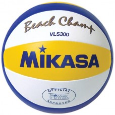 Mikasa Official FIVB Beach Volleyball, White/Blue/Lemon