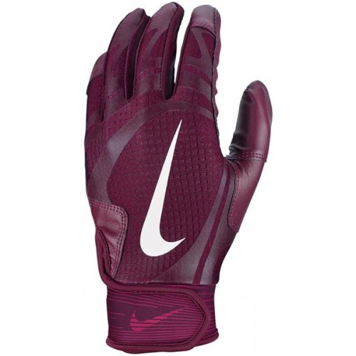 Nike Adult Alpha Huarache Edge Batting Maroon/White Gloves Nike Adult Alpha Huarache Edge Batting Maroon/White Gloves