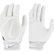 Nike Adult Alpha Huarache Edge Batting White/White Gloves Nike Adult Alpha Huarache Edge Batting White/White Gloves