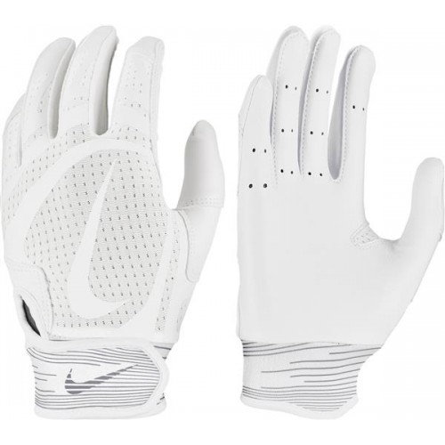 Nike Adult Alpha Huarache Edge Batting White/White Gloves Nike Adult Alpha Huarache Edge Batting White/White Gloves
