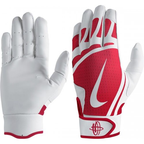 Nike Adult Huarache Edge Batting White/Red Gloves Nike Adult Huarache Edge Batting White/Red Gloves