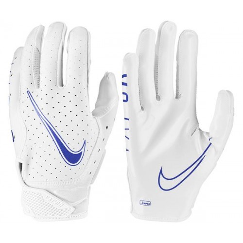 Nike Adult Vapor Jet 6.0 Receiver White/White/Game Royal Gloves Nike Adult Vapor Jet 6.0 Receiver White/White/Game Royal Gloves