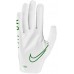 Nike Adult Vapor Jet 6.0 Receiver White/White/Pine Green Gloves Nike Adult Vapor Jet 6.0 Receiver White/White/Pine Green Gloves