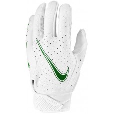 Nike Adult Vapor Jet 6.0 Receiver White/White/Pine Green Gloves Nike Adult Vapor Jet 6.0 Receiver White/White/Pine Green Gloves