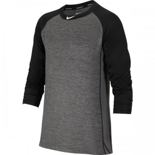 Nike Boys' Baseball Pro Cool Raglan Black/Grey Tee Nike Boys' Baseball Pro Cool Raglan Black/Grey Tee