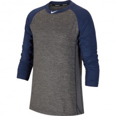 Nike Boys' Baseball Pro Cool Raglan Navy/Grey Tee