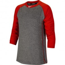 Nike Boys' Baseball Pro Cool Raglan Red/Grey Tee Nike Boys' Baseball Pro Cool Raglan Red/Grey Tee