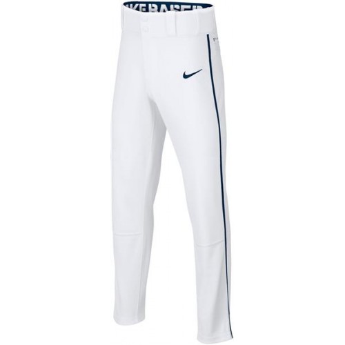 Nike Boys' Swoosh Piped Dri-FIT Baseball White/Navy Pants Nike Boys' Swoosh Piped Dri-FIT Baseball White/Navy Pants