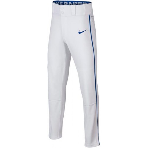 Nike Boys' Swoosh Piped Dri-FIT Baseball White/Royal Pants Nike Boys' Swoosh Piped Dri-FIT Baseball White/Royal Pants