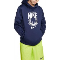 Nike Boys' Therma Pullover Baseball Midnight Navy/White Hoodie Nike Boys' Therma Pullover Baseball Midnight Navy/White Hoodie