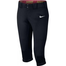 Nike Girls' Diamond Invader 3/4 Length Softball Black Pants