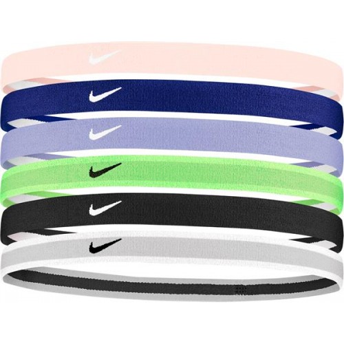 Nike Girls' Swoosh Sport 2.0 Headbands - Pink Foam/Lapis 6-Pack Nike Girls' Swoosh Sport 2.0 Headbands - Pink Foam/Lapis 6-Pack