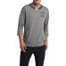 Nike Men's 3/4 Fleece Crew Flux Baseball Dk Gry Htr/Char Htr/Wlf G Shirt Nike Men's 3/4 Fleece Crew Flux Baseball Dk Gry Htr/Char Htr/Wlf G Shirt