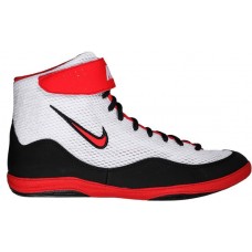 Nike Men's Inflict 3 Wrestling White/Red Shoes