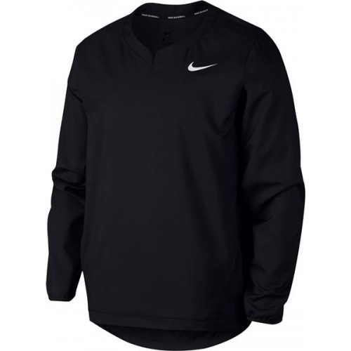 Nike Men's Long-Sleeve Baseball Pullover Black Jacket Nike Men's Long-Sleeve Baseball Pullover Black Jacket