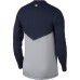 Nike Men's Long-Sleeve Baseball Wolf Grey/College Navy Top Nike Men's Long-Sleeve Baseball Wolf Grey/College Navy Top