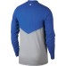 Nike Men's Long-Sleeve Baseball Wolf Grey/Game Royal Top Nike Men's Long-Sleeve Baseball Wolf Grey/Game Royal Top