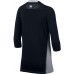 Nike Men's Pro Cool Reglan 3/4-Sleeve Baseball Black/Grey Shirt
