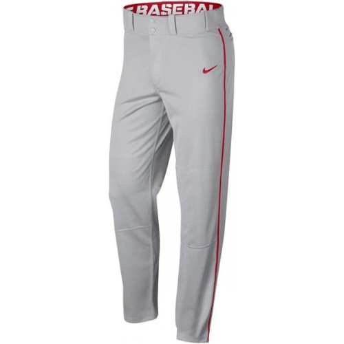 Nike Men's Swoosh Piped Dri-FIT Baseball Grey/Red Pants Nike Men's Swoosh Piped Dri-FIT Baseball Grey/Red Pants