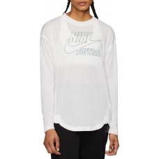 Nike Women's Breathe Long-Sleeve Softball Tm White/Bicoastal Top Nike Women's Breathe Long-Sleeve Softball Tm White/Bicoastal Top