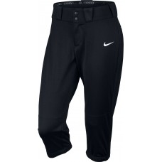 Nike Women's Diamond Invader 3/4 Length Softball Black Pants