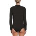 Nike Women's Essential Long Sleeve Rash Black Guard