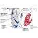Nike Youth Vapor Jet 5.0 Receiver White/Volt Gloves