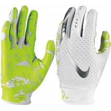 Nike Youth Vapor Jet 5.0 Receiver White/Volt/Silver Gloves