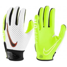 Nike Youth Vapor Jet 6.0 Receiver White/Black/Hyper Crimson Gloves