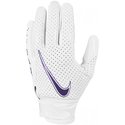 Nike Youth Vapor Jet 6.0 Receiver White/White/Court Purple Gloves Nike Youth Vapor Jet 6.0 Receiver White/White/Court Purple Gloves