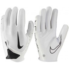 Nike Youth Vapor Jet 7.0 Football White/White/Black Gloves