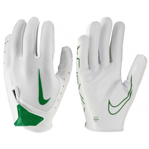 Nike Youth Vapor Jet 7.0 Football White/White/Pine Green Gloves Nike Youth Vapor Jet 7.0 Football White/White/Pine Green Gloves