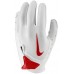 Nike Youth Vapor Jet 7.0 Football White/White/Univer Red Gloves