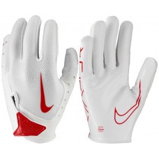 Nike Youth Vapor Jet 7.0 Football White/White/Univer Red Gloves