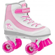 Roller Derby Girls' Firestar Quad Roller White/Pink Skates